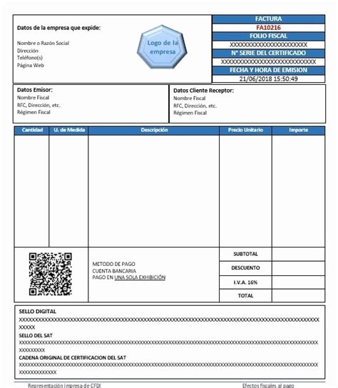 50 Formato Para Facturas En Excel Ufreeonline Template