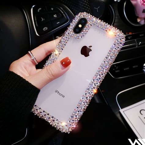 Luxury Fashion Rhinestone Crystal Tpu Soft Case For Iphone Sparkly