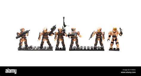 6 Man Unsc Desert Combat Squad Eva Spartan With Five Unsc Marines 2