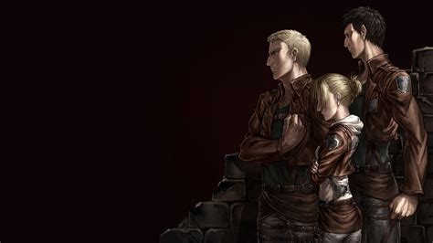 wallpaper id 808096 annie leonhart anime reiner braun attack on titan 1080p bertholdt