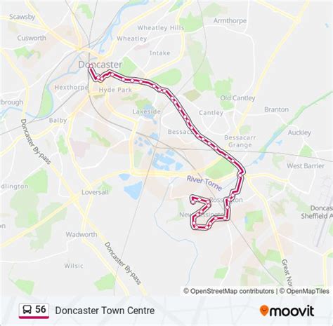 56 Route Schedules Stops And Maps Doncaster Town Centre Updated