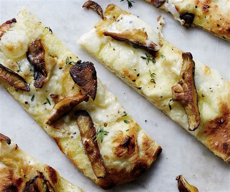 Shiitake Mushroom Pizza With Roasted Garlic And Taleggio Recipe Food
