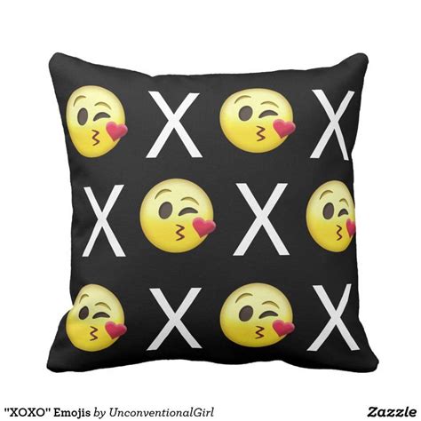 Xoxo Emojis Throw Pillow Emoji Pillows Pillows Decorative Throw