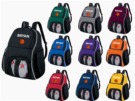 Personalized Basketball Backpack With Name And Embroidered Basketball
