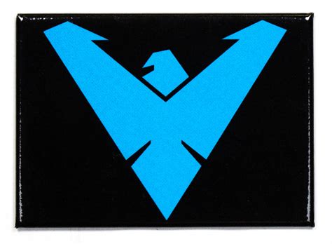 Dc Comics Nightwing Logo Fridge Magnet Symbol Dc Comics Batman Robin D The Wild Robot