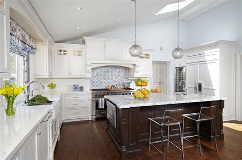 White Kitchen With Blue Accents Feels Bright Spacious Hgtv