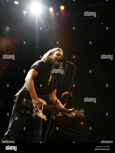 Pearl Jam With Lead Singer Eddie Vedder Performing On Stage At The O2 Shepherds Bush Empire In