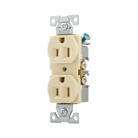 Eaton Ivory 15 Amp Duplex Commercial Outlet 10 Pack In The Electrical