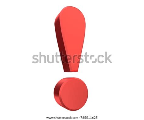 Exclamation Mark 3d Red Exclamation Point ภาพประกอบสต็อก 785511625
