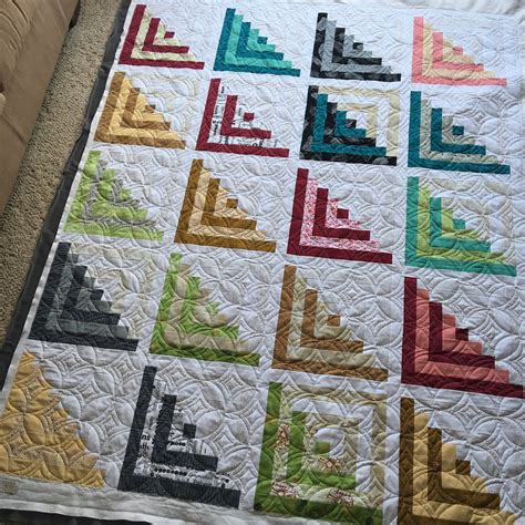 Grace And Peace Quilting Baby Quilt Modern Log Cabin