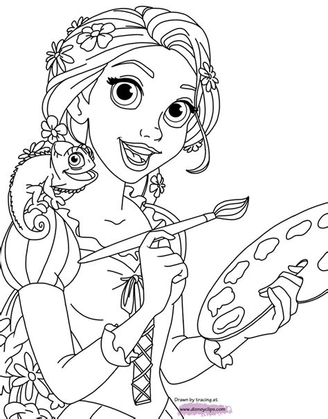 Coloring various princess pictures will certainly be very fun for your child. Tangled Coloring Pages | Disneyclips.com
