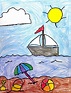 How to Draw a Beach · Art Projects for Kids | Art drawings for kids ...