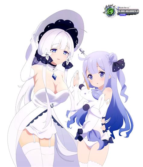 Azur Laneunicornillustrious Mega Cute White Duo Hd Render2vers