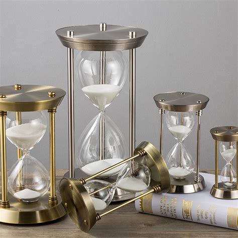 Hot Sale Time Magic Hourglass Decoration Ornaments Creative Metal Glass