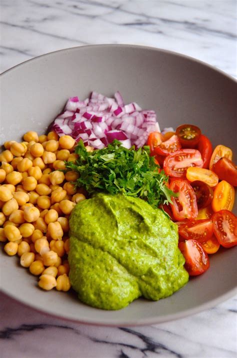 Try This Guacamole Chickpea Salad With Cilantro Avocado Dressing Its