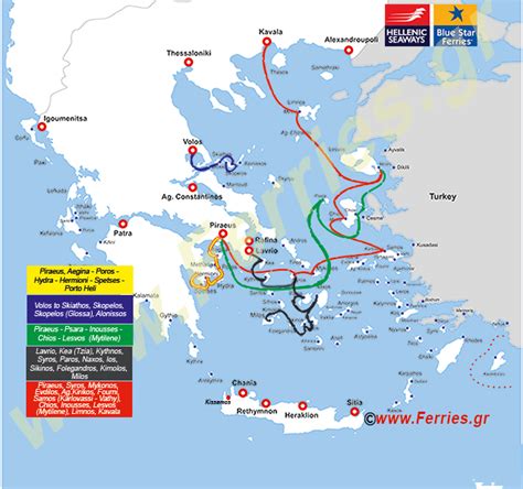 Alojamiento Perplejo Dinosaurio Blue Star Ferries Route Map Profec A