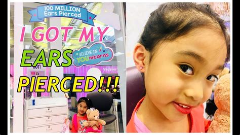 I Got My Ears Pierced At Claires Sabriel Getting Her Ears Pierced For The First Time Youtube