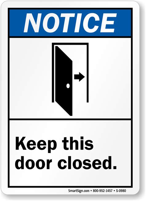 Keep Closed Signs Door Gate Signs Sku S 0980