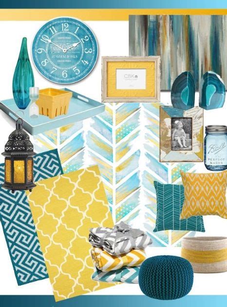 An Assortment Of Blue Yellow And White Items With The Words Autumn