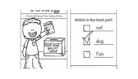 Voting Reader for Election Day Kindergarten & First Grade Social Studies
