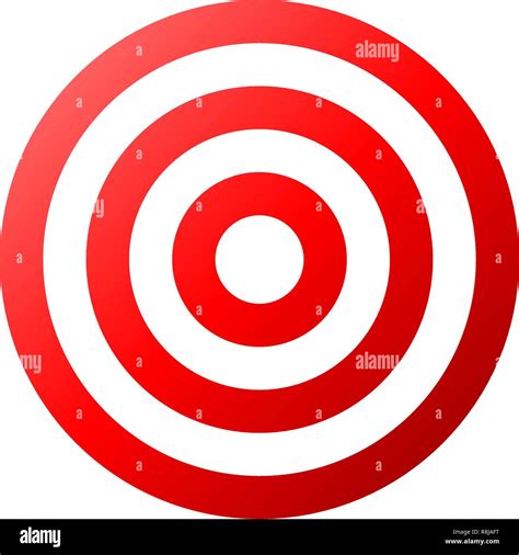 Target Sign Red Gradient Transparent Isolated Vector Illustration
