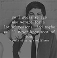 The Perks of Being a Wallflower Quote - Introvert Spring
