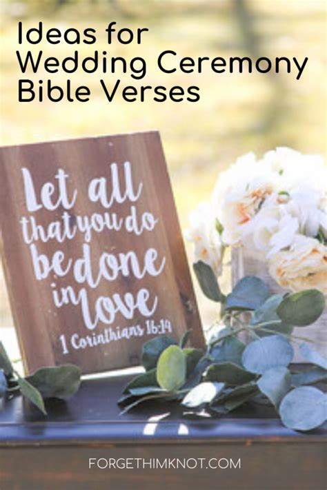 christian wedding ideas to add bible verses at your ceremony forget him knot