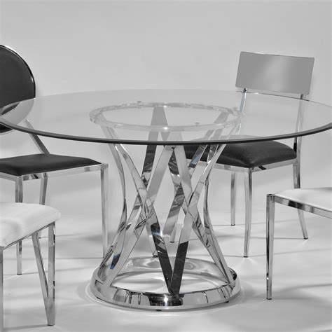 Chintaly Janet Clear Round Dining Table In 2022 Glass Table Decor