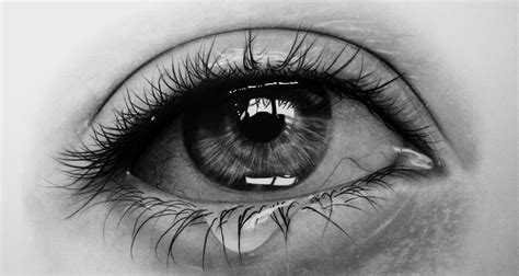 Drawings Of Crying Eyes Tears Of A Watery Crying Eye With Reflections