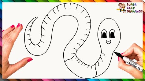 How To Draw A Worm Step By Step Worm Drawing Easy