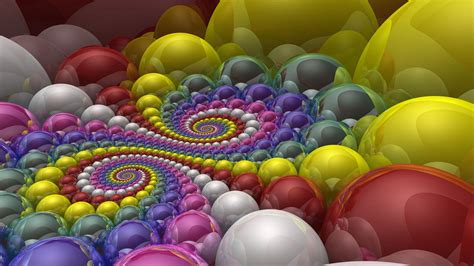 Download Wallpaper 2560x1440 Balls Colorful Rendering Shapes