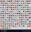 All national flags world with names Royalty Free Vector