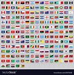 All national flags world with names Royalty Free Vector