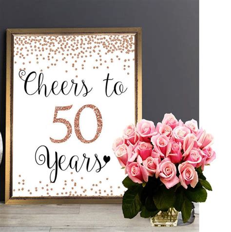 Cheers To 50 Years Happy 50th Birthday 50th Birthday Sign Etsy Australia