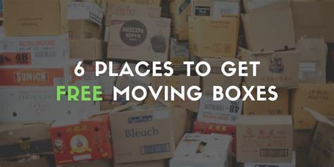 6 Places To Get Free Moving Boxes
