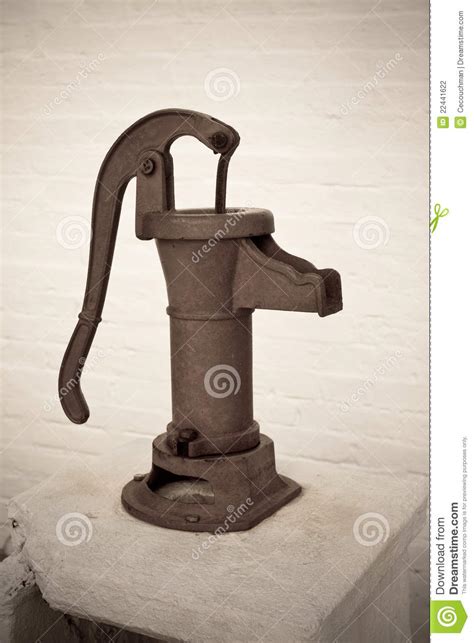 Vintage cast iron farm water pump antique hand pumps. Vintage Hand Water Pump Stock Photography - Image: 22441622