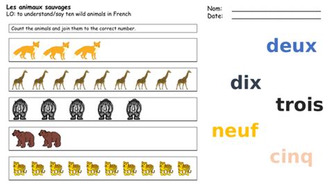 Les Animaux Sauvages Wild Animals In French Teaching Resources