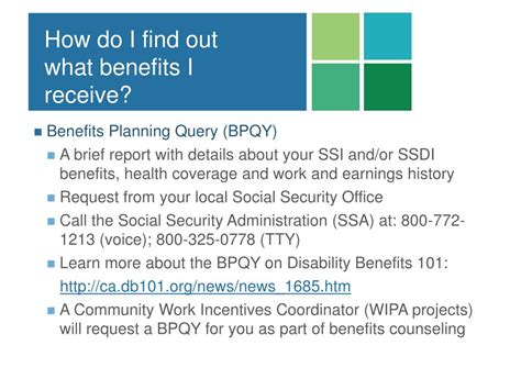 Ppt Ssi Work Incentives Make Disability Benefits Work For You