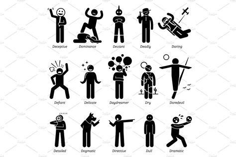 Personalities Character Traits Icons Icons Creative Market