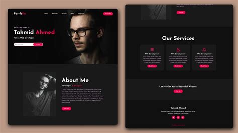 Build A Complete Personal Portfolio Website Using Only Html And Css Pure Html And Css