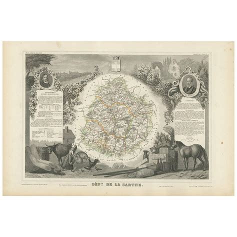 Carte Ancienne Du Calais France De V Levasseur 1854 En Vente Sur