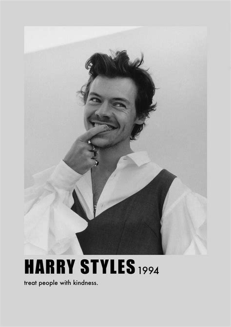 Poster Harry Styles Bandw Harry Styles Poster Harry Styles Film Posters Minimalist