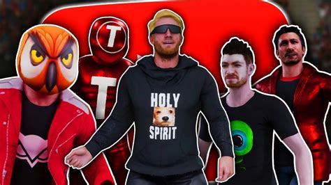 I Made Youtubers Fight In A Battle Royale Wwe 2k19 Youtube