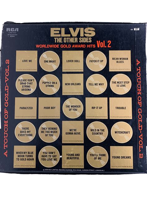 Elvis Presley The Other Sides Worldwide Gold Award Hits Vol 2 Record