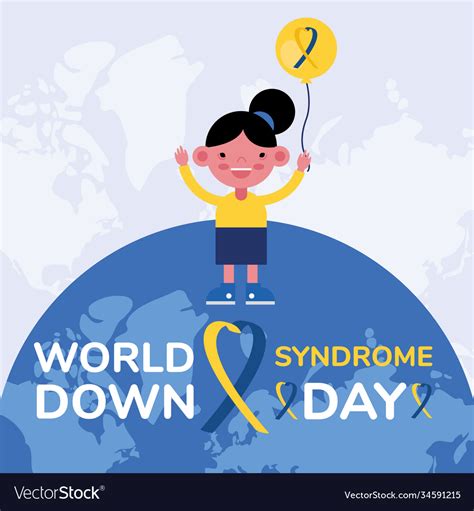 World Down Sindrome Day Campaign Poster Royalty Free Vector