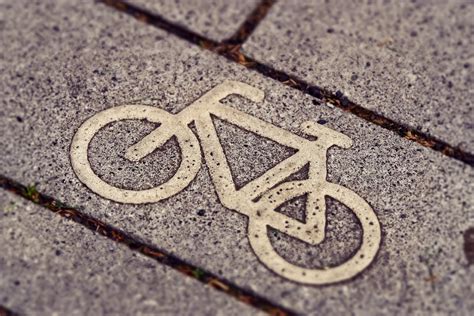 Road Signs Close Up Cycle Path Signs Road Cycle Path Text Mark