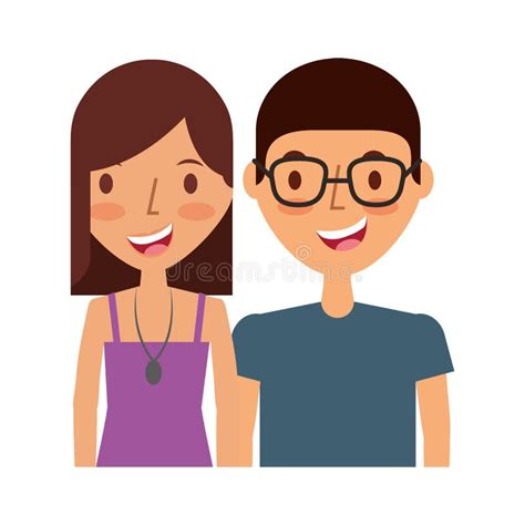 Young Couple Happy Icon Stock Illustration Illustration Of Child