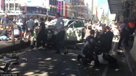 Car Crashes Into Melbournes Flinders Street Station Crowd Daily Mail