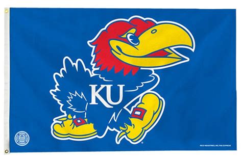 Buy University Of Kansas 3 X 5 Polyester Flag Flagline