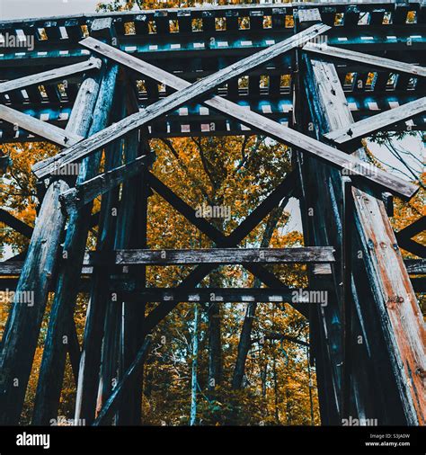 Wooden Railroad Trestle Stock Photo Alamy